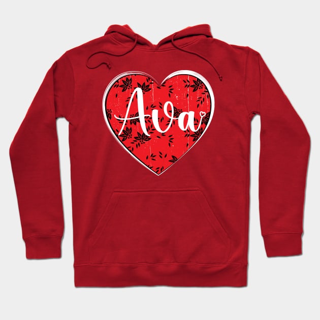 I Love Ava First Name I Heart Ava Hoodie by ArticArtac